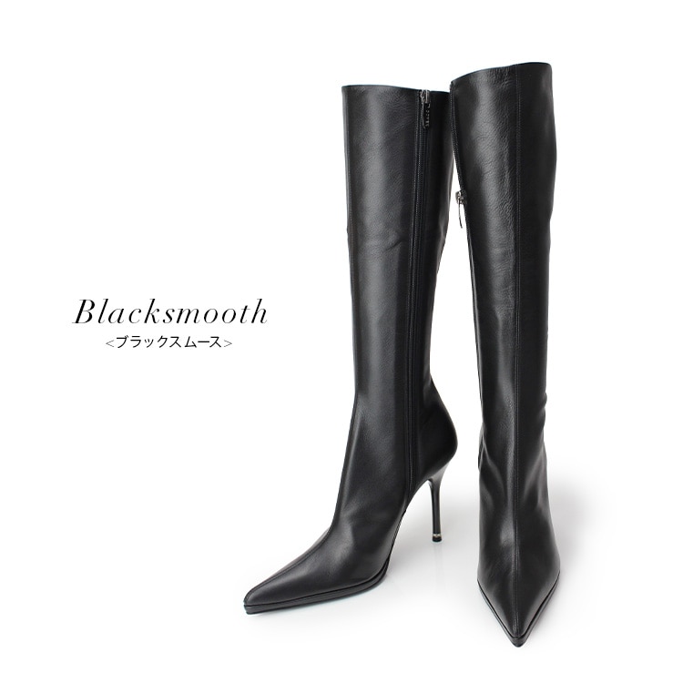 ブーツ COMEX ロングブーツ ハイヒール ブーツ ロングノーズ ポイン