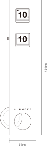 FLIP CLOCK WALL TYPE」木製振り子とパタパタめくれるフリップが