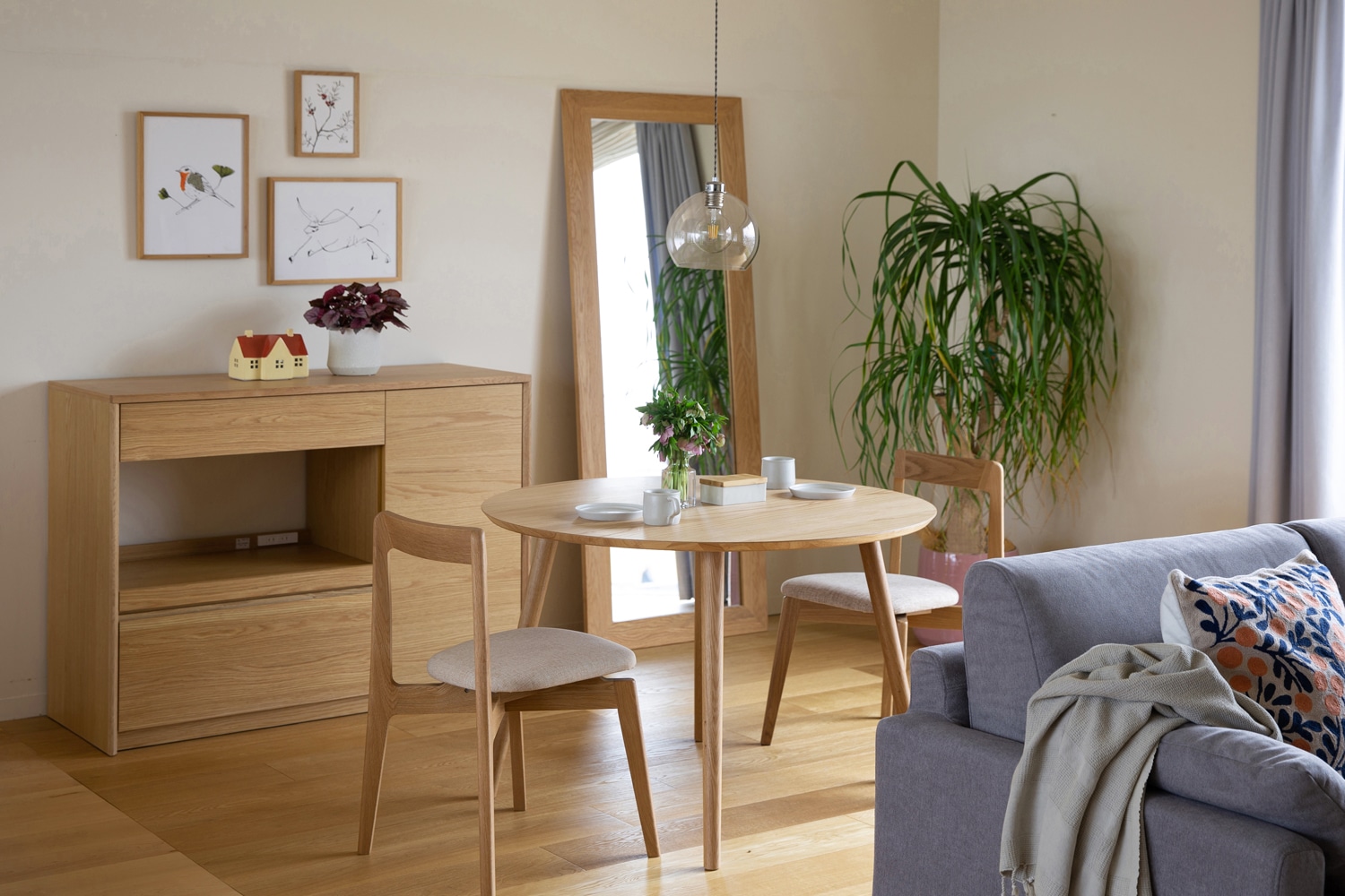 PLAIN MIRROR 89 LARGE オーク