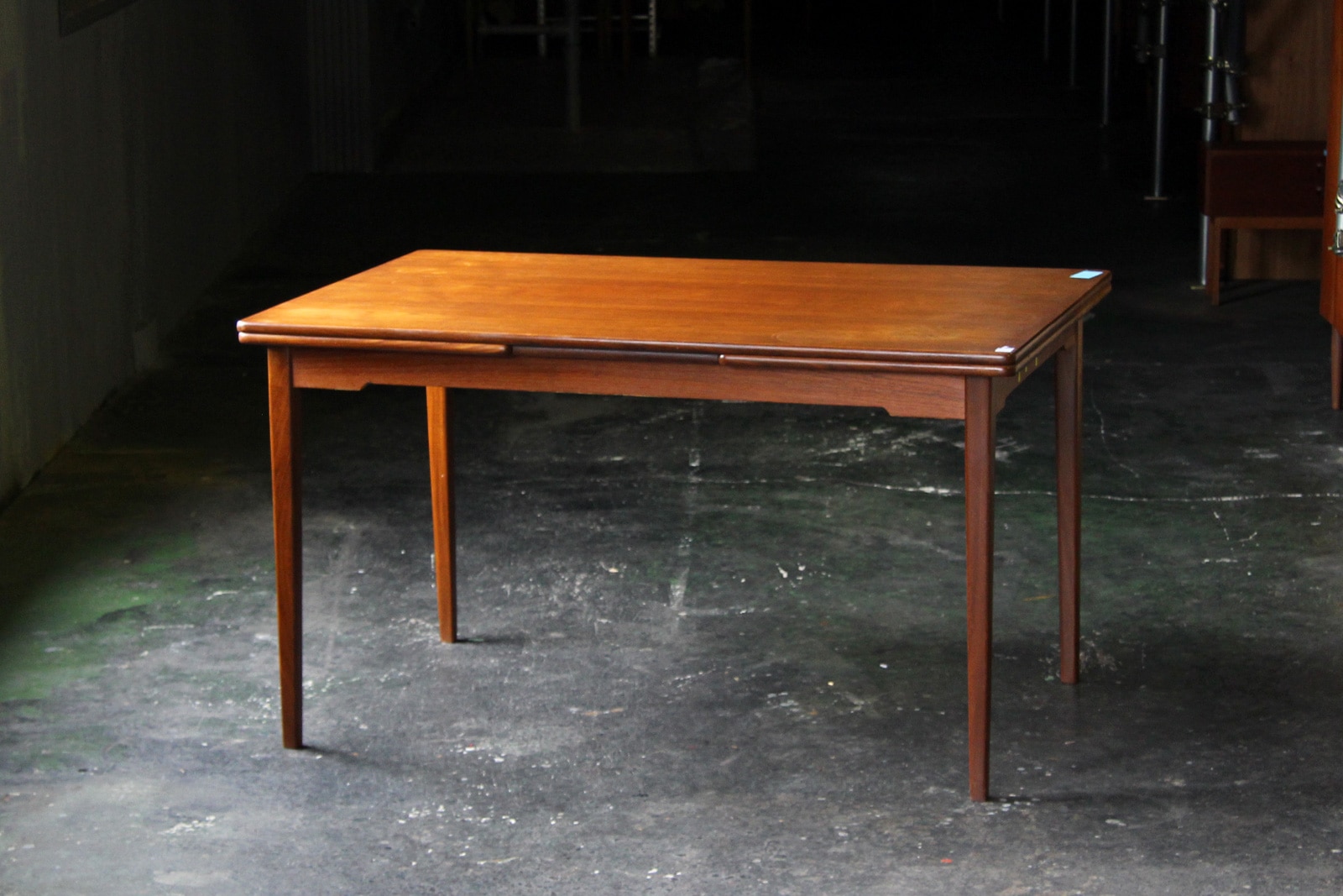 DK19-153 北欧 アンティーク家具 ダイニングテーブル 角脚 伸張式