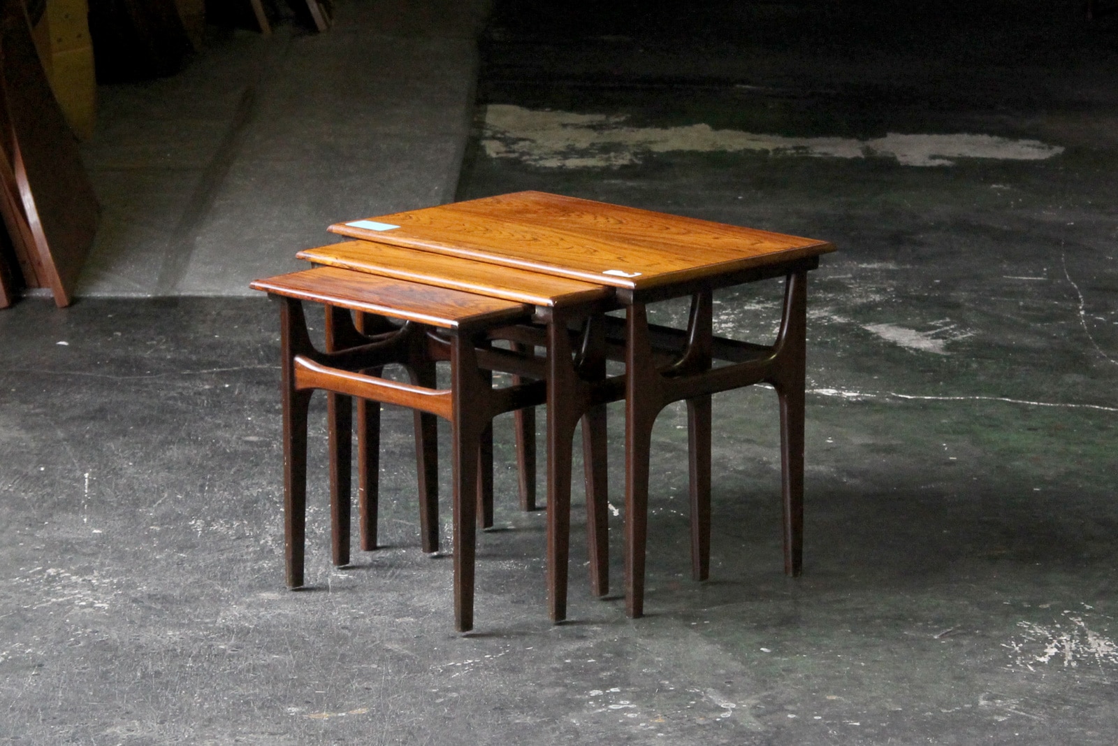 DK19-80 北欧 アンティーク家具 ネストテーブル ローズウッド材