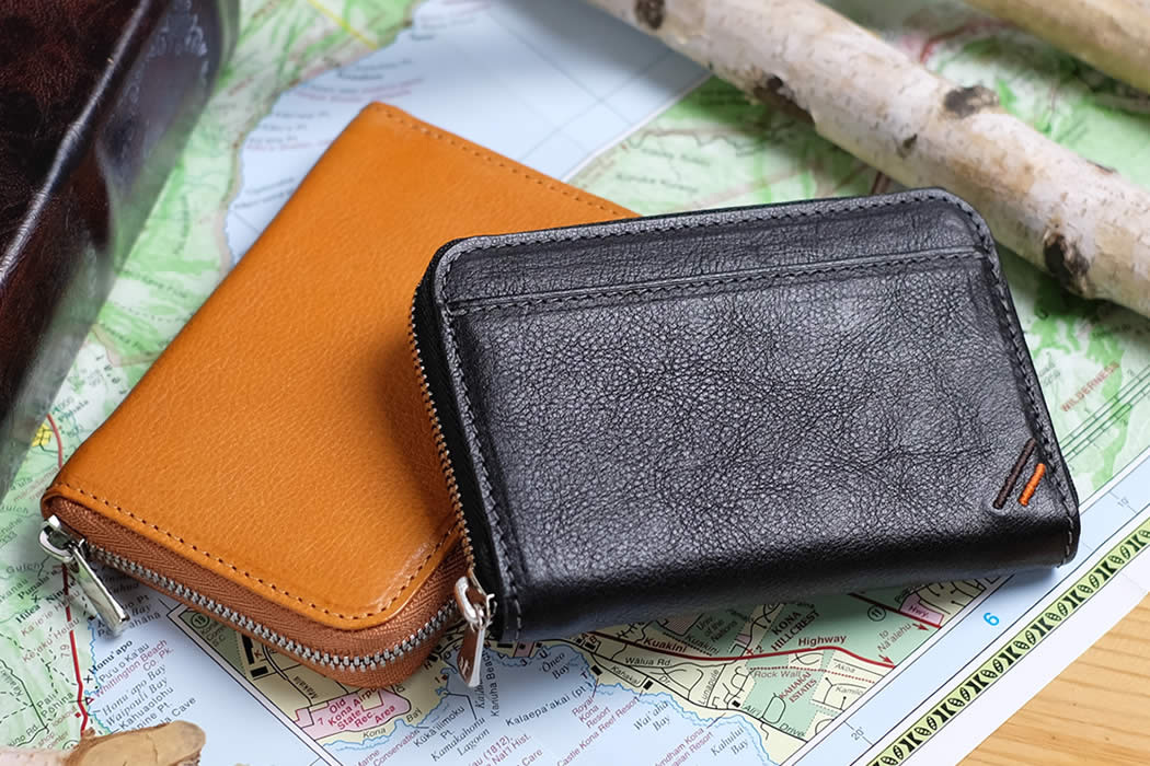 革職人 Dualline（デュアルライン）ラウンドファスナーミニ財布