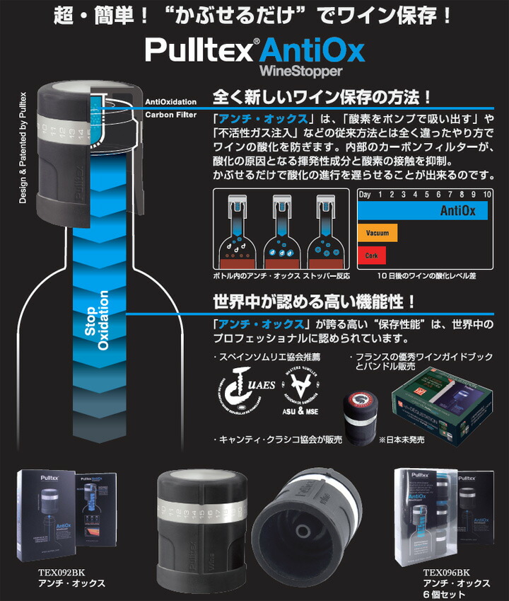 ワイン 栓 プルテックス・アンチ・オックス・ワインストッパー