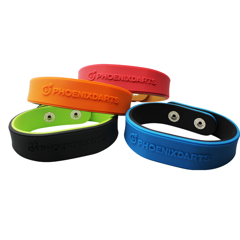 Phoenix】 PHOENicA ラバーリストバンド ブラック×グリーン