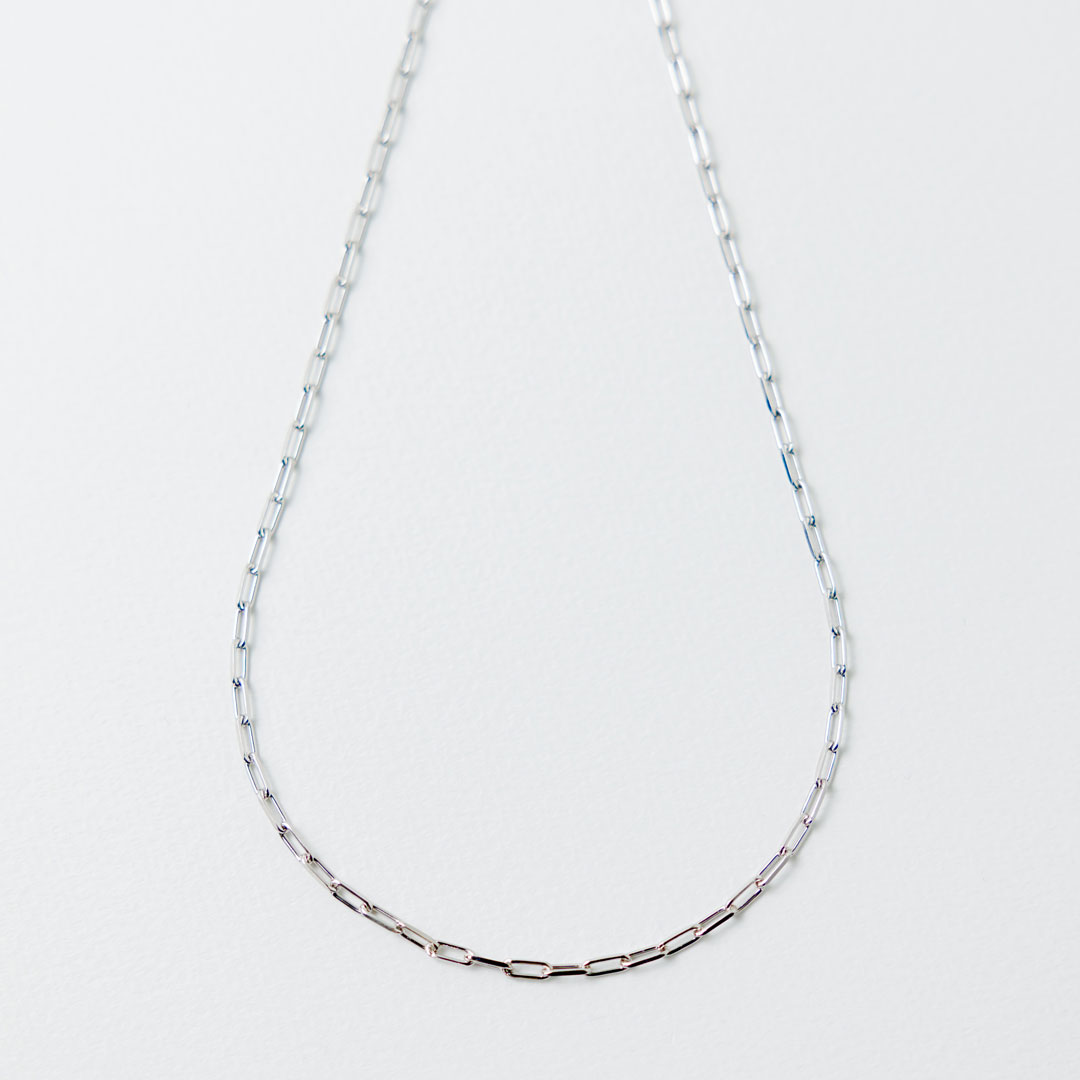 ペーパー クリップ チェーン ネックレス シルバー silver925 3.5 SILVER925 ネックレス ペーパークリップチェーン 45cm男・女兼用タイプ