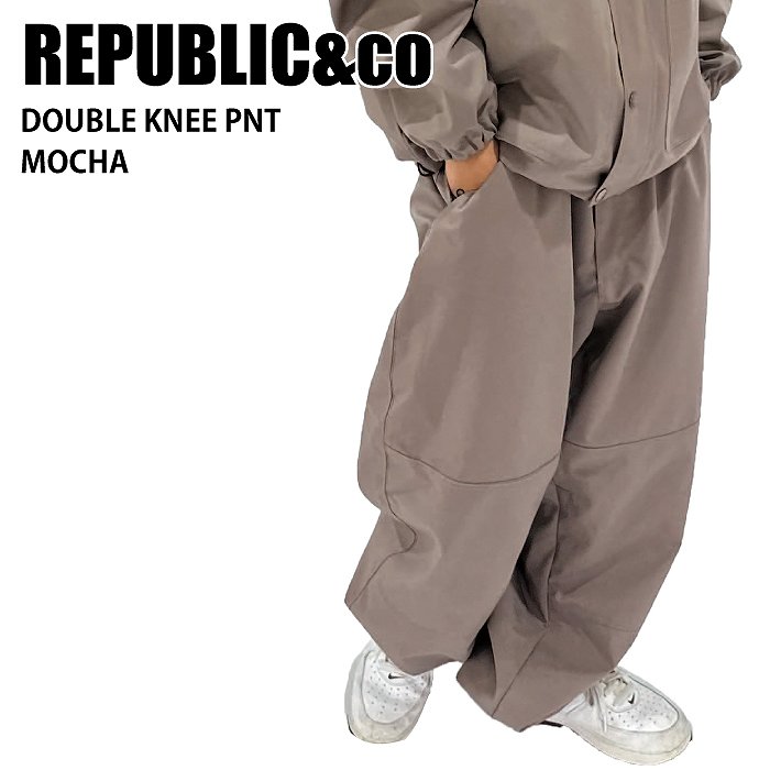 REPUBLIC&CO リパブリック DOUBLE KNEE PANTS Mocha 24-25 ウエア ユニ