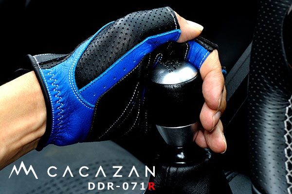 カカザン ドライビンググローブ CACAZAN DDR-071R ブラック レッド 半
