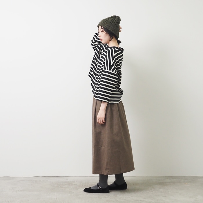NARU(ナル) リサイクルウールクロス ハイウエストスカート 656932