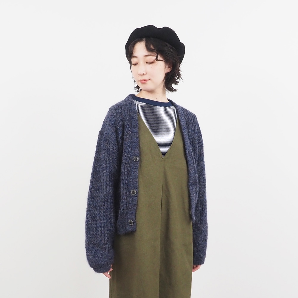 NARU(ナル) PORTMIX 畦Vネックショート丈カーデ 657400 | TOPS | NARU