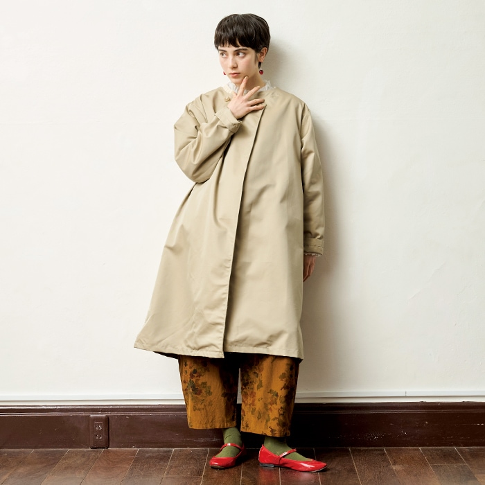NARU(ナル) TC交織ギャバNEXT0 ノーカラーコート 657911 | all_items