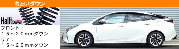 プリウス50系専用 RS-R ローダウンスプリング(Ti2000 HALF DOWN)を販売