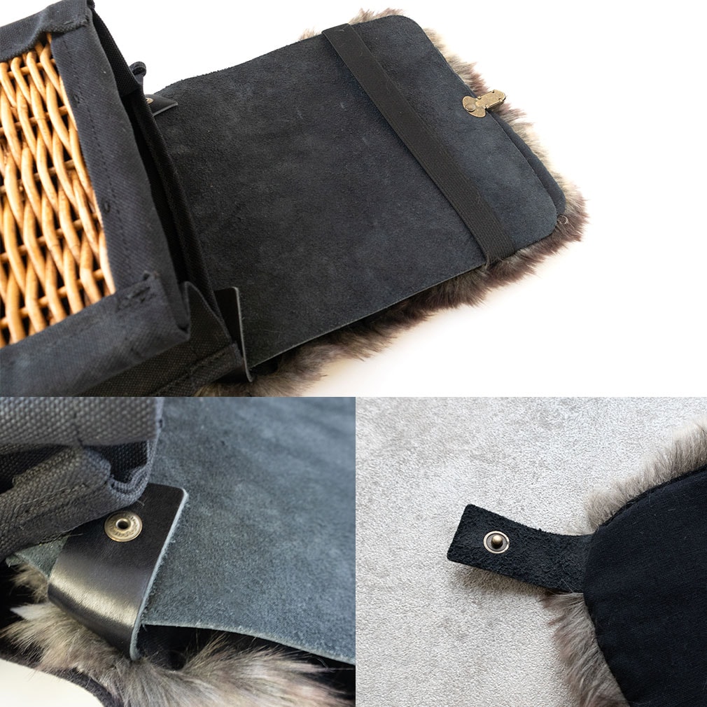 コラボ商品】3wayで使える革とカゴのリュック（縦型）