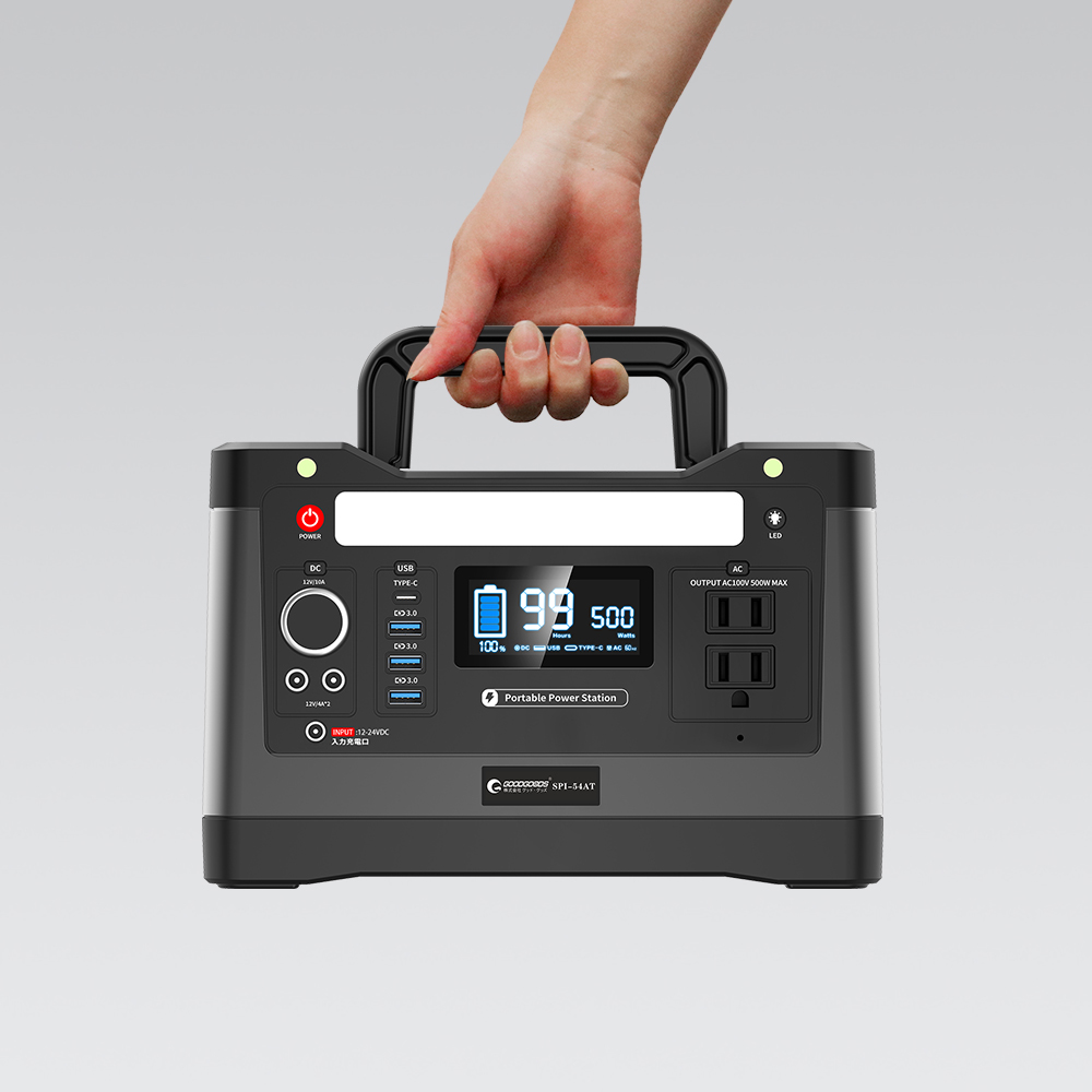 太陽光発電ポータブル電源システム 蓄電池SPI-54AT+ソーラーパネルTYH