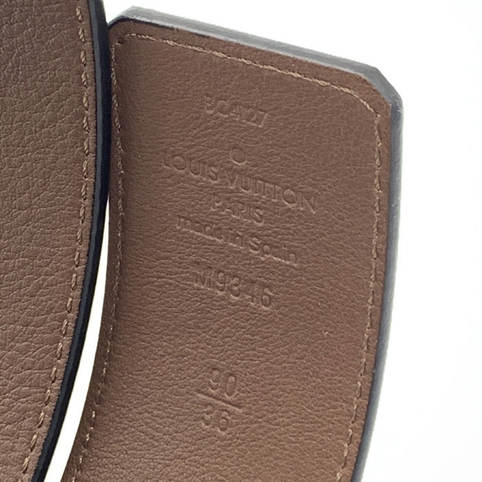 Louis Vuitton ルイヴィトン レザーベルト LV ピラミッドバックル