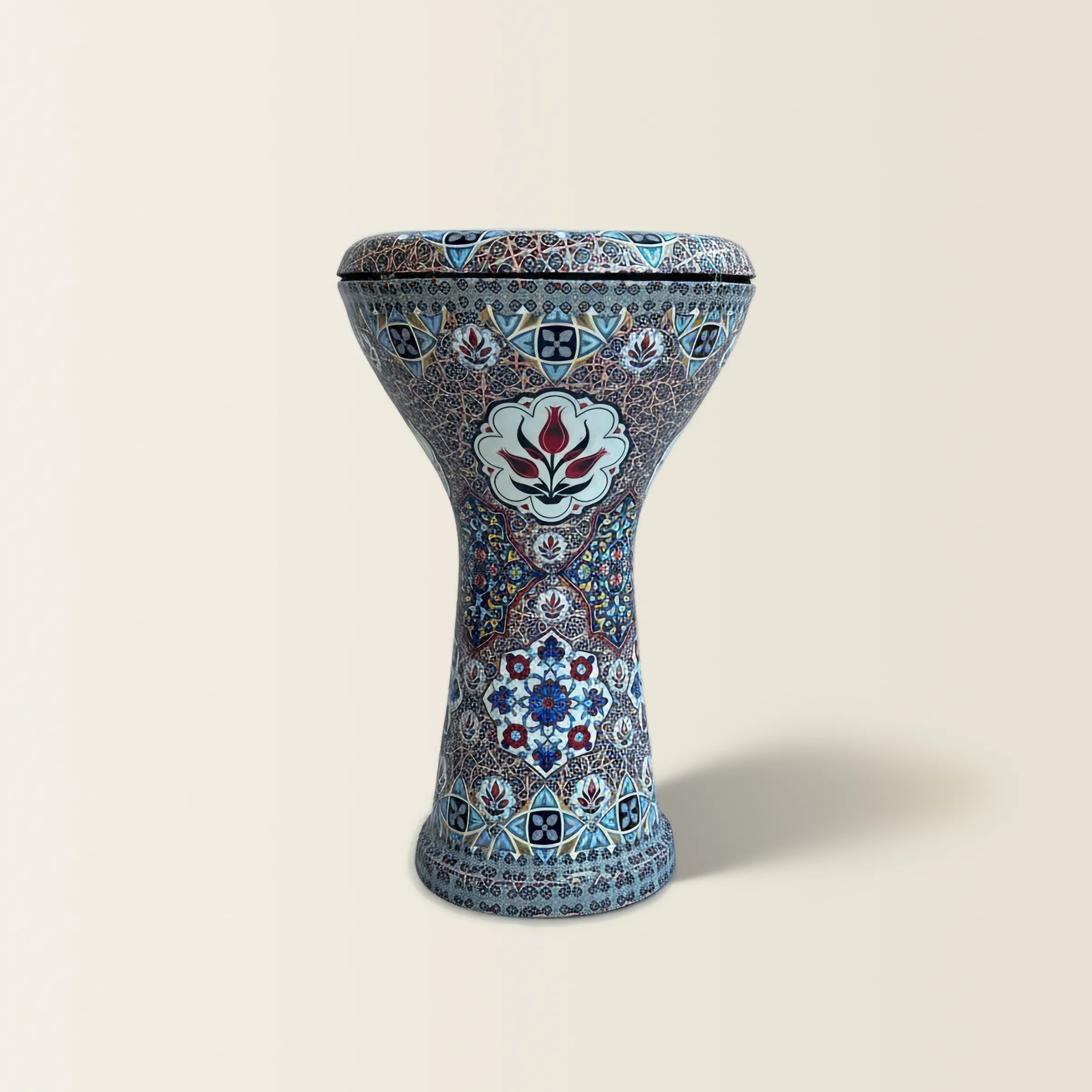 Copper Muse | Artisan Copper-Embellished Ceramic Darbuka – Goldesi