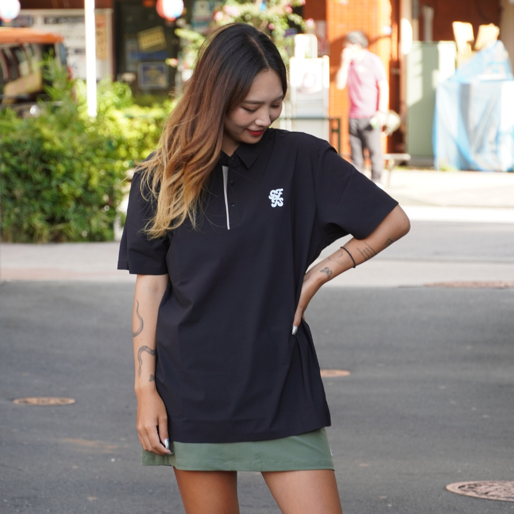ゴルフフリークス】Snap button logo polo shirts(スナップボタンロゴ