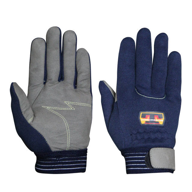 トンボレスキュー 耐切創手袋 アラミド繊維 手首ゴム ネイビー