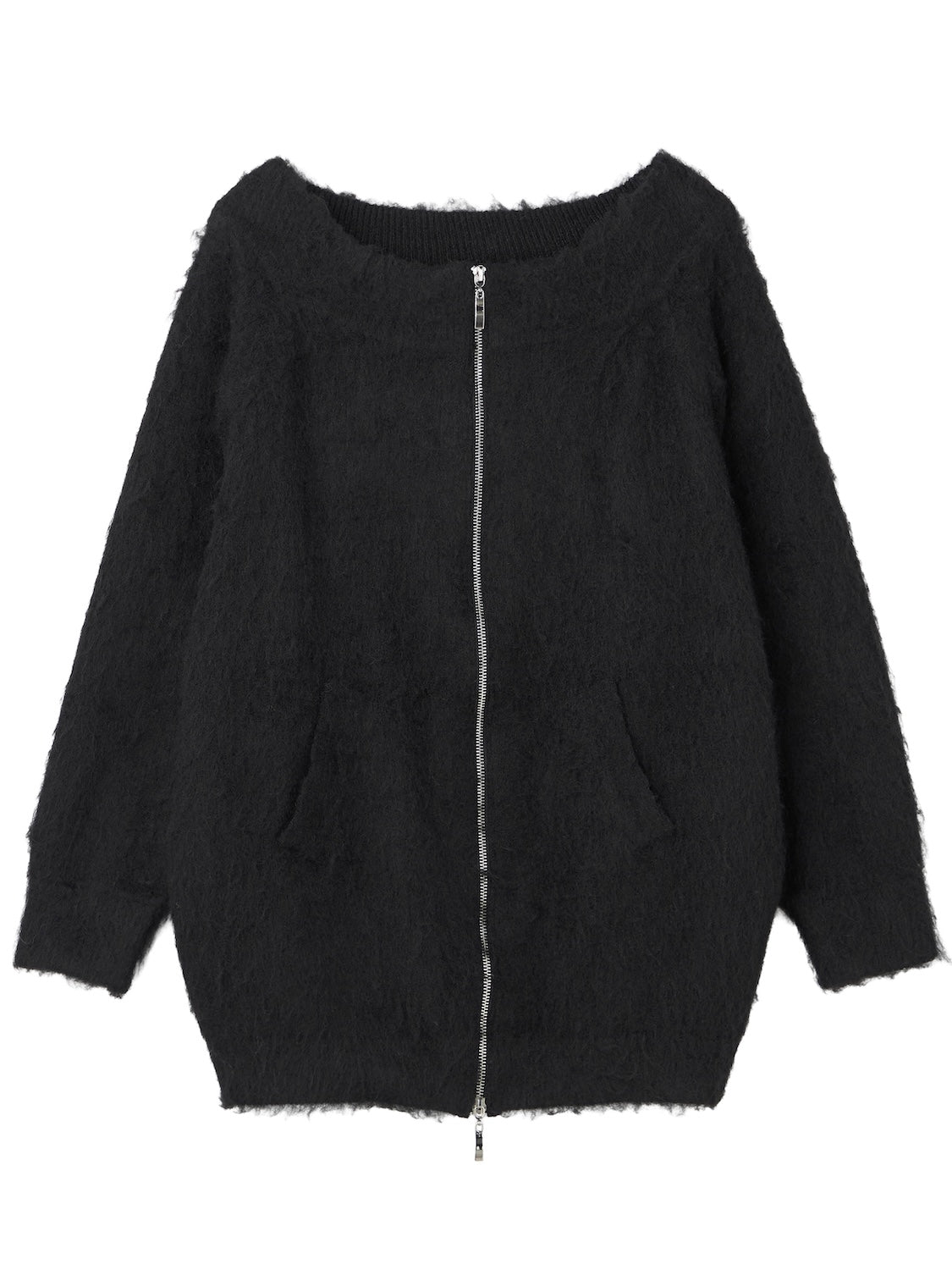 オフショルダー フロント Zip KNIT