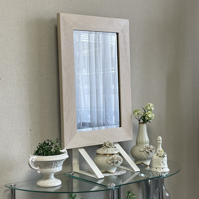 卓上型】 「鏡壇ミラリエ」フラット＆プレーン／クリアホワイト（Sサイズ）