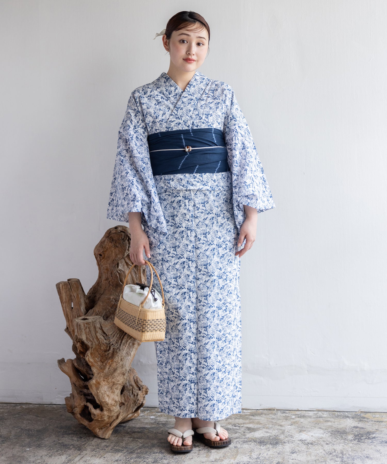 二橋染工場】捺染こだわり浴衣2点セットby yukatakan grace – ゆかた館