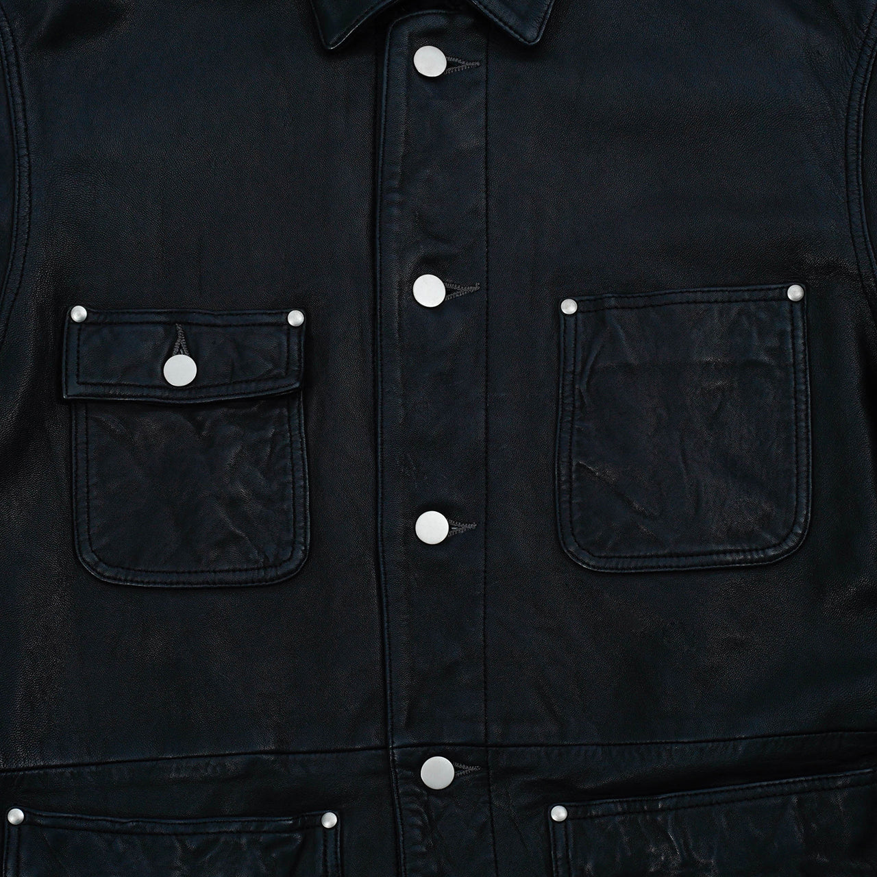 ウィメンズ ウォッシュレザー カバーオール（ラム）_coverall