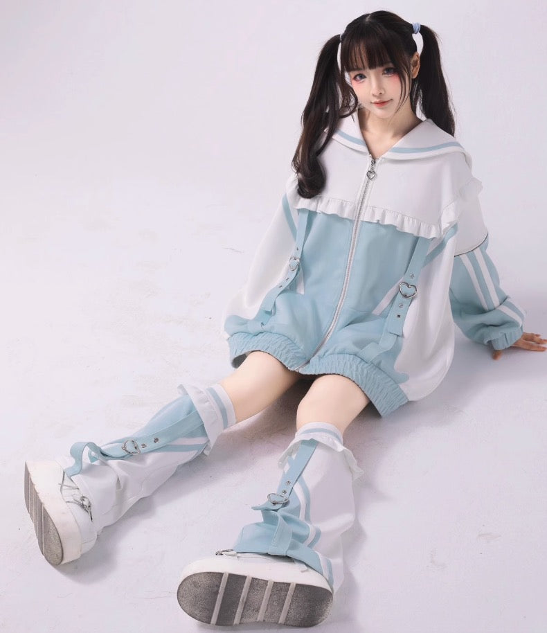 天使界隈 フリルセーラー衿 ジャージセットアップ – 個性的な