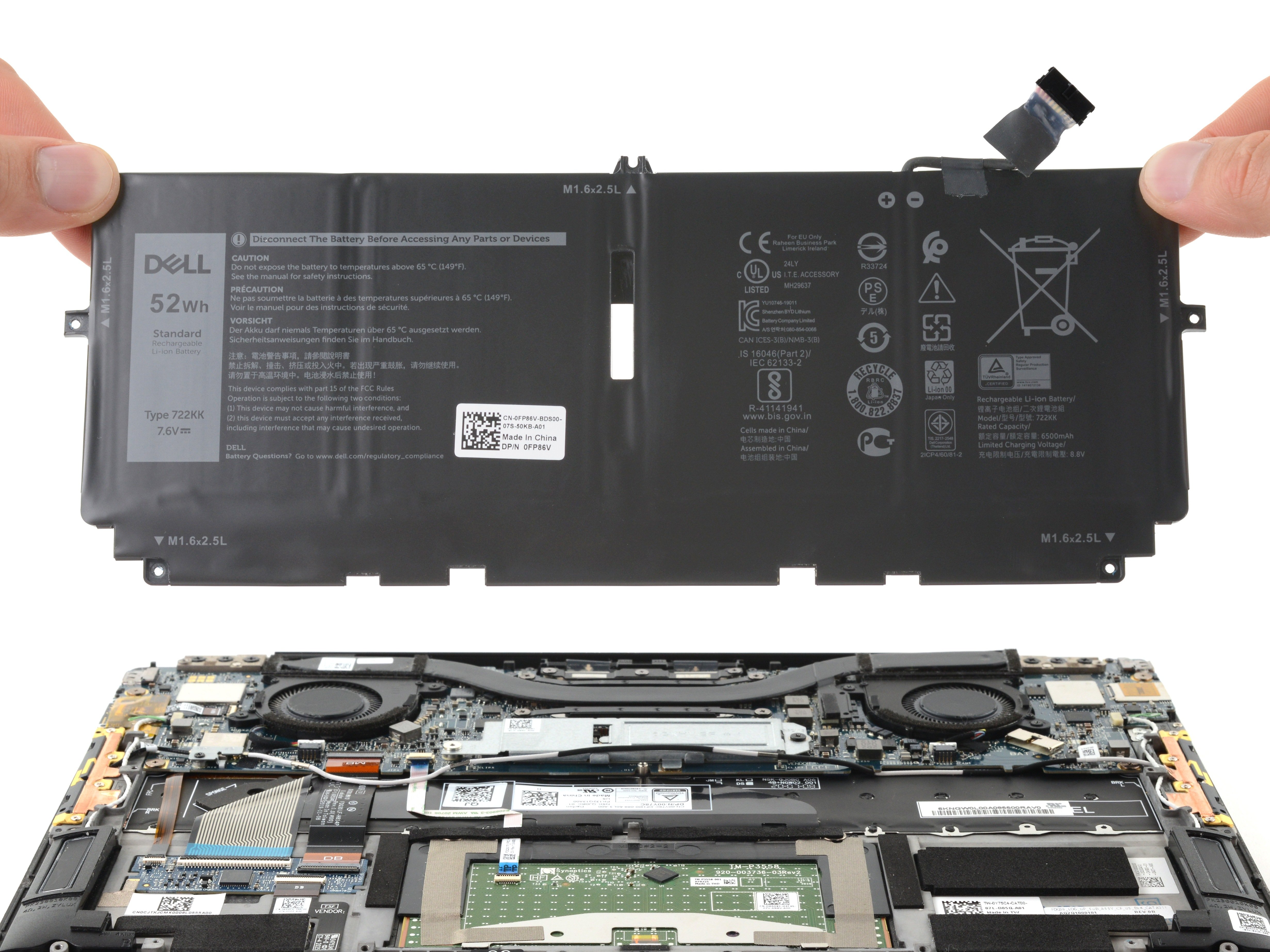 Dell XPS 13 9300 バッテリーの交換 - iFixit 修理ガイド