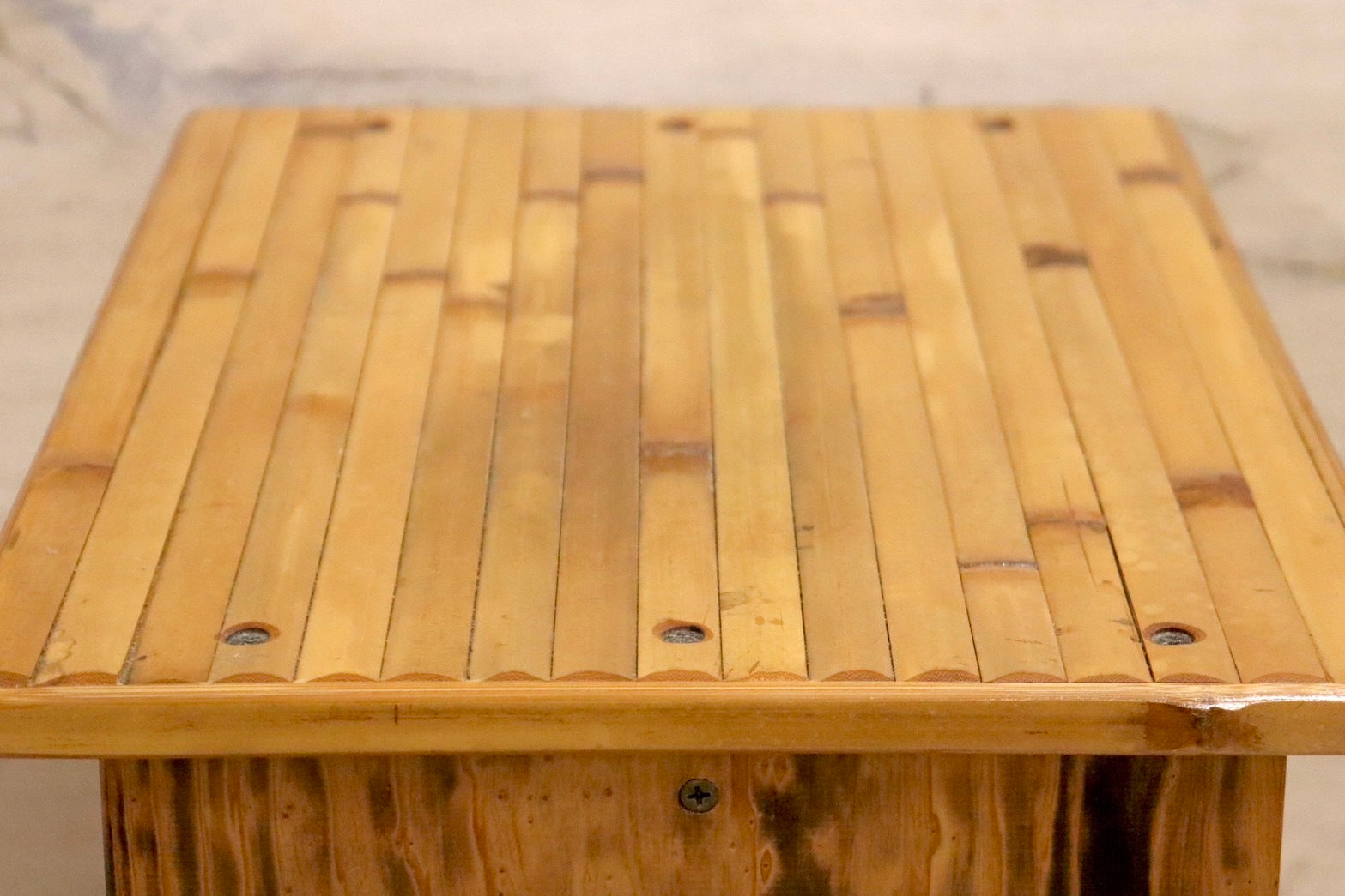 GMHK406B○梅里竹芸 Umezato Bamboo Craft 竹家具 スツール 工芸品