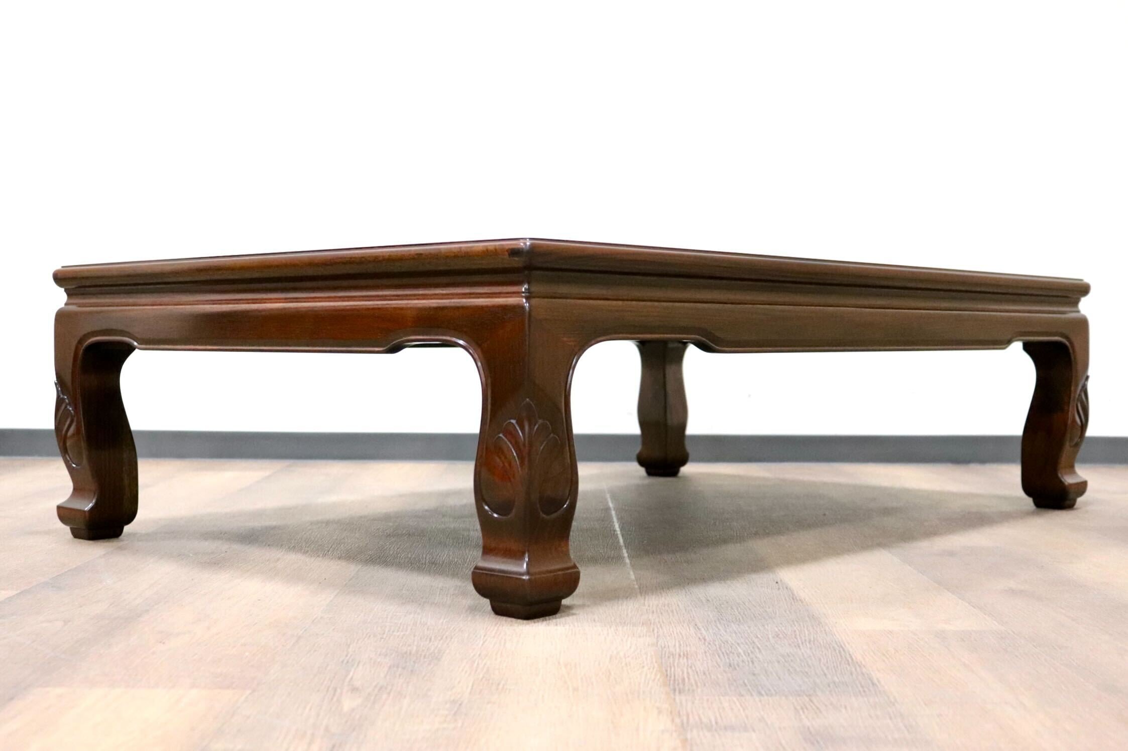 GMGF118○中澤唐木 尾崎作 花梨 無垢材 座卓 ローテーブル リビング