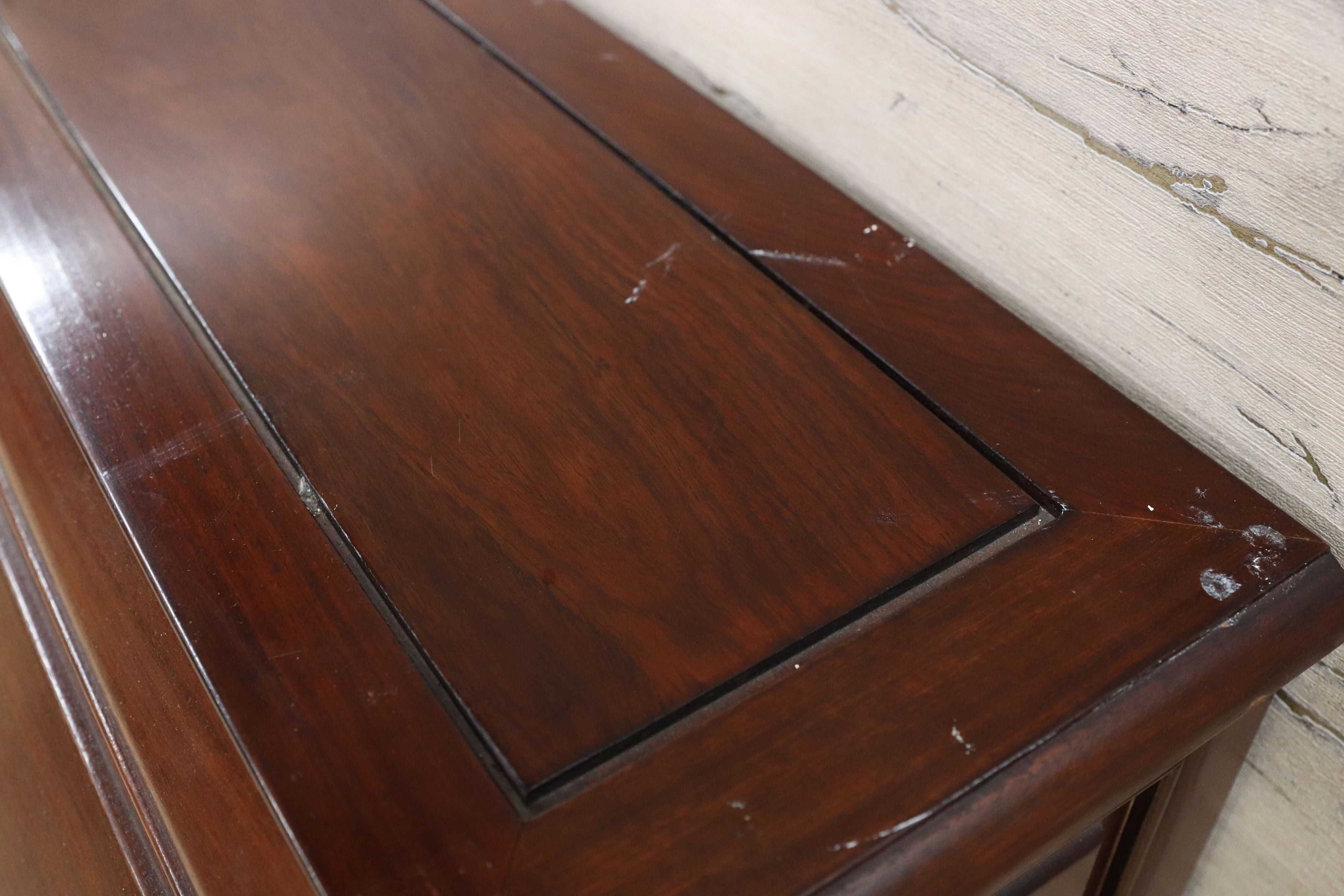 GMGH23○中国美術 花梨 唐木 ライティングビューロー デスク 机