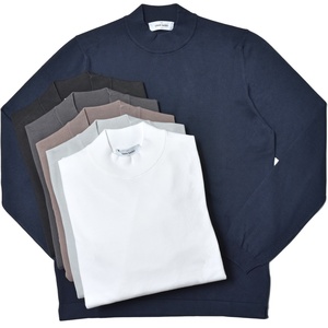 GRAN SASSO（グランサッソ）12ゲージソフトコットンモックネックニット