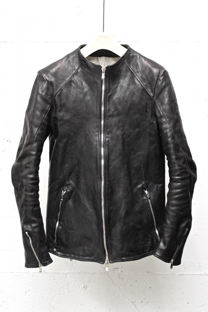11911-41157. incarnation. Horse Leather No Collar Zip/F Moto