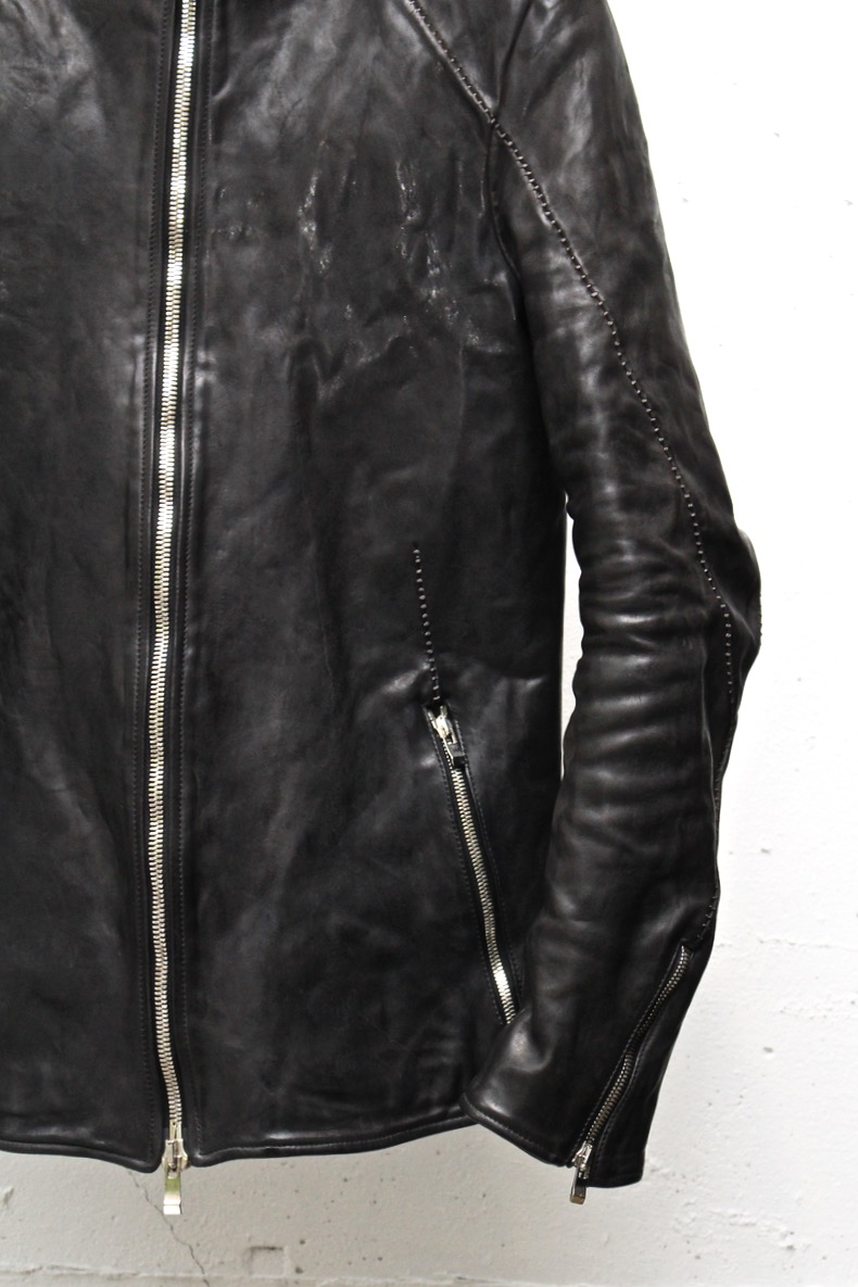 11911-41157. incarnation. Horse Leather No Collar Zip/F Moto
