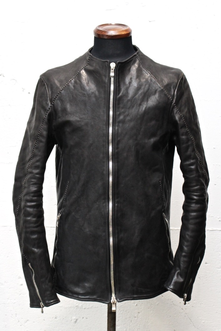 11911-41157. incarnation. Horse Leather No Collar Zip/F Moto