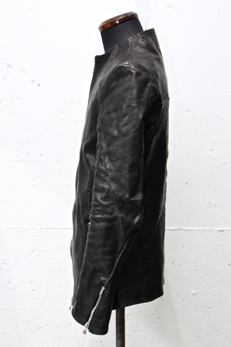 11911-41157. incarnation. Horse Leather No Collar Zip/F Moto