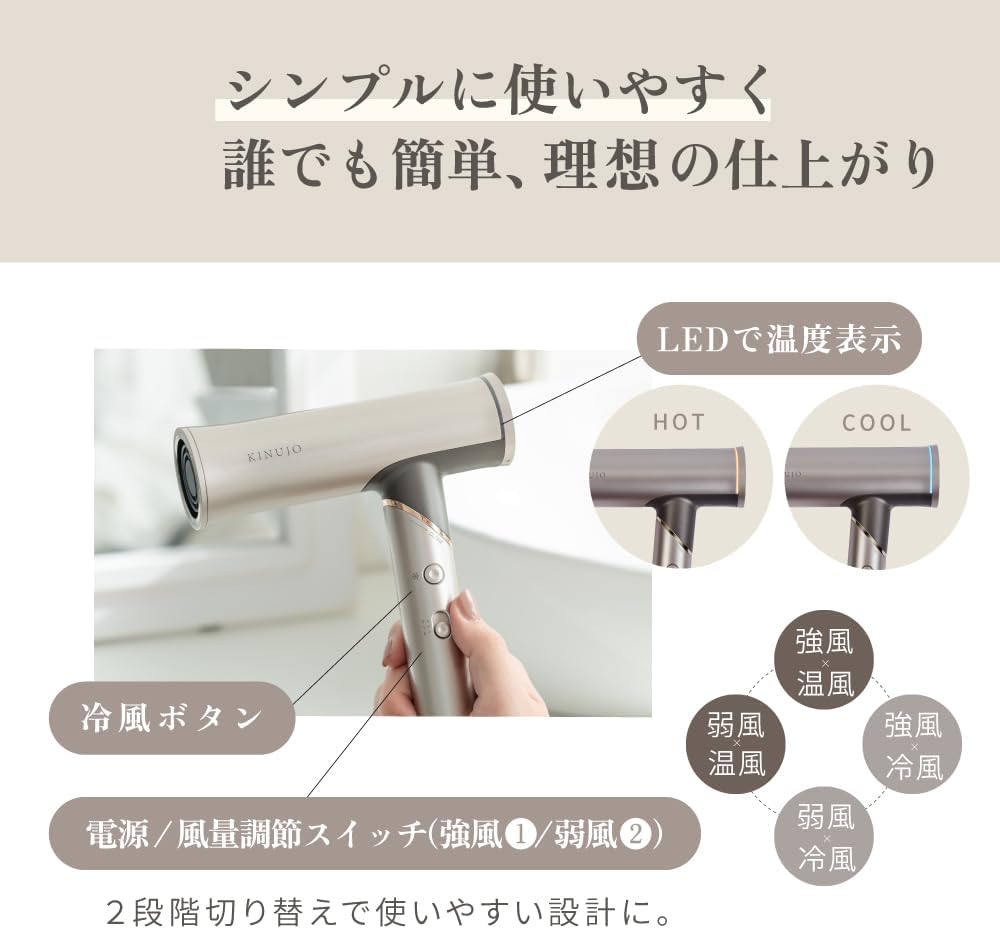 月額4,980円レンタルプラン：KINUJO Hair Dryer Voyage ドライヤー