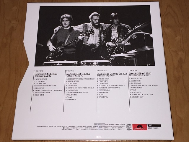 クリーム 「グッバイ・ツアー ライヴ 1968」（CREAM 