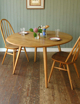 B!] 1960年代のアンティーク アーコール ドロップリーフ テーブル(e