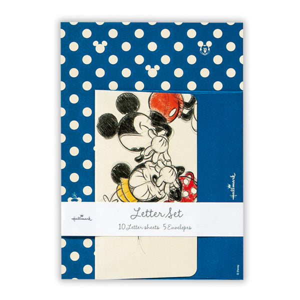ディズニー ミッキーマウス ドット青II【レターセット】 – 日本ホール