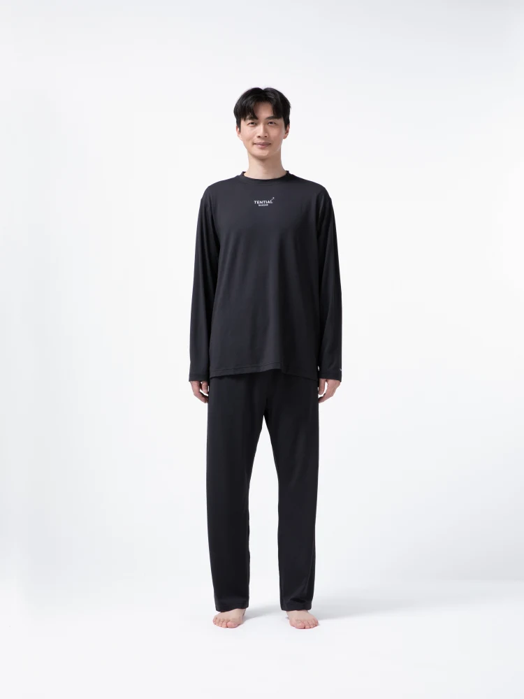 ブラック 【男女兼用】一般医療機器 TENTIAL BAKUNE Mesh 長袖Tシャツ