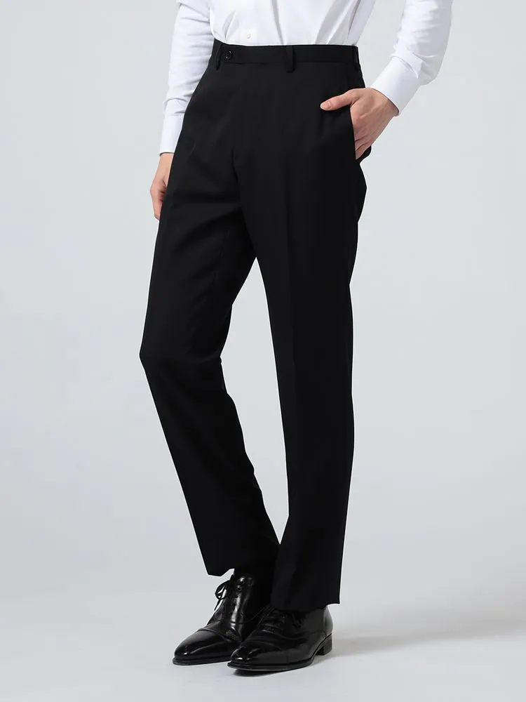 パンツウォッシャブル】スーツ 2つボタン ツーパンツ ブラック 無地