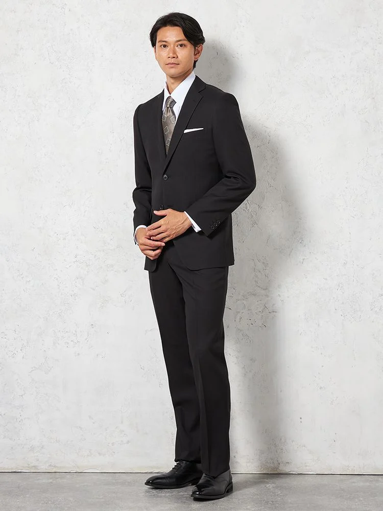 スーツ 2つボタン【WEB限定】4WAYストレッチ シャドウストライプ