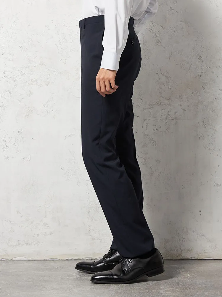 ブラック 【ストレッチ】パンツ スラックス ノータック ドライパンツ