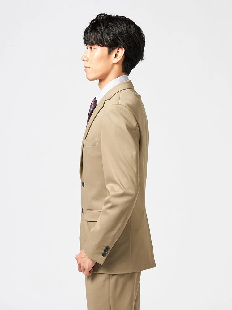 Cassette Cross】スーツ 2つボタン 上下ウォッシャブル ニット素材