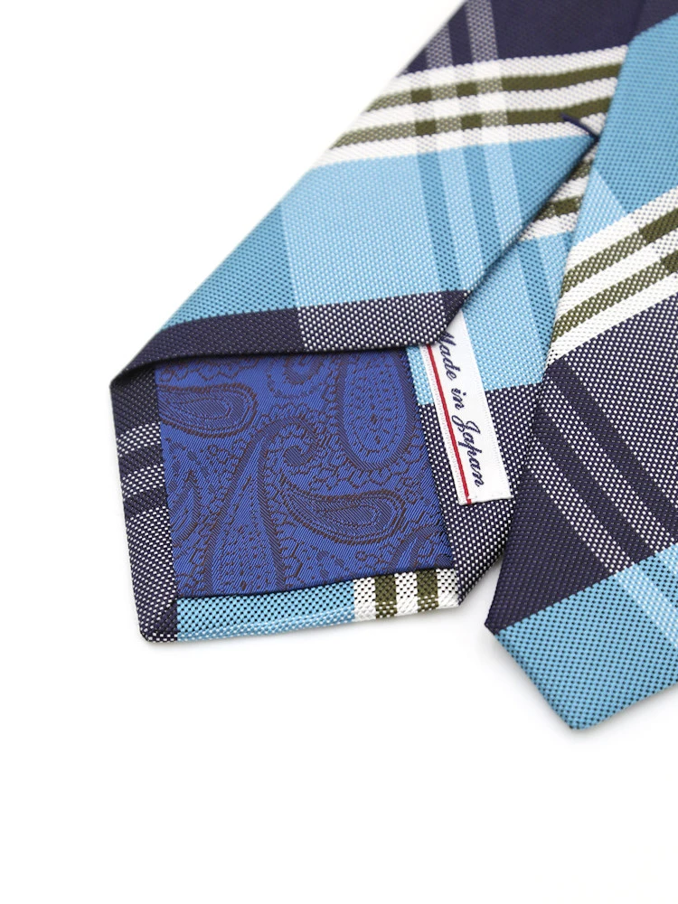 ワイン 【シルク100％】ネクタイ レギュラー 日本製生地 チェック