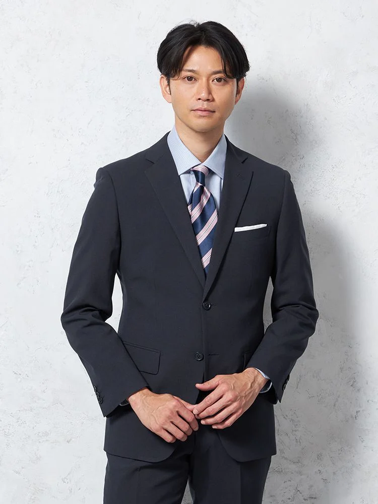 スーツ 2つボタン【WEB限定】4WAYストレッチ マイクロチェック