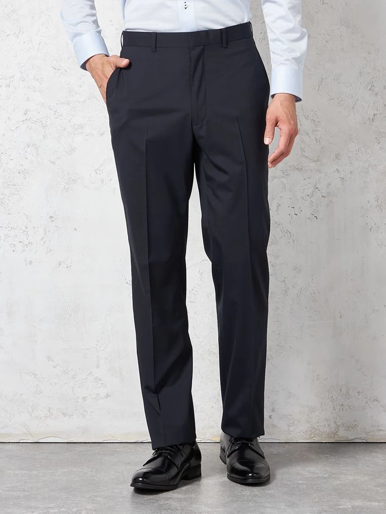 ブラック 【ウォッシャブル】パンツ スラックス ノータック ナチュラル