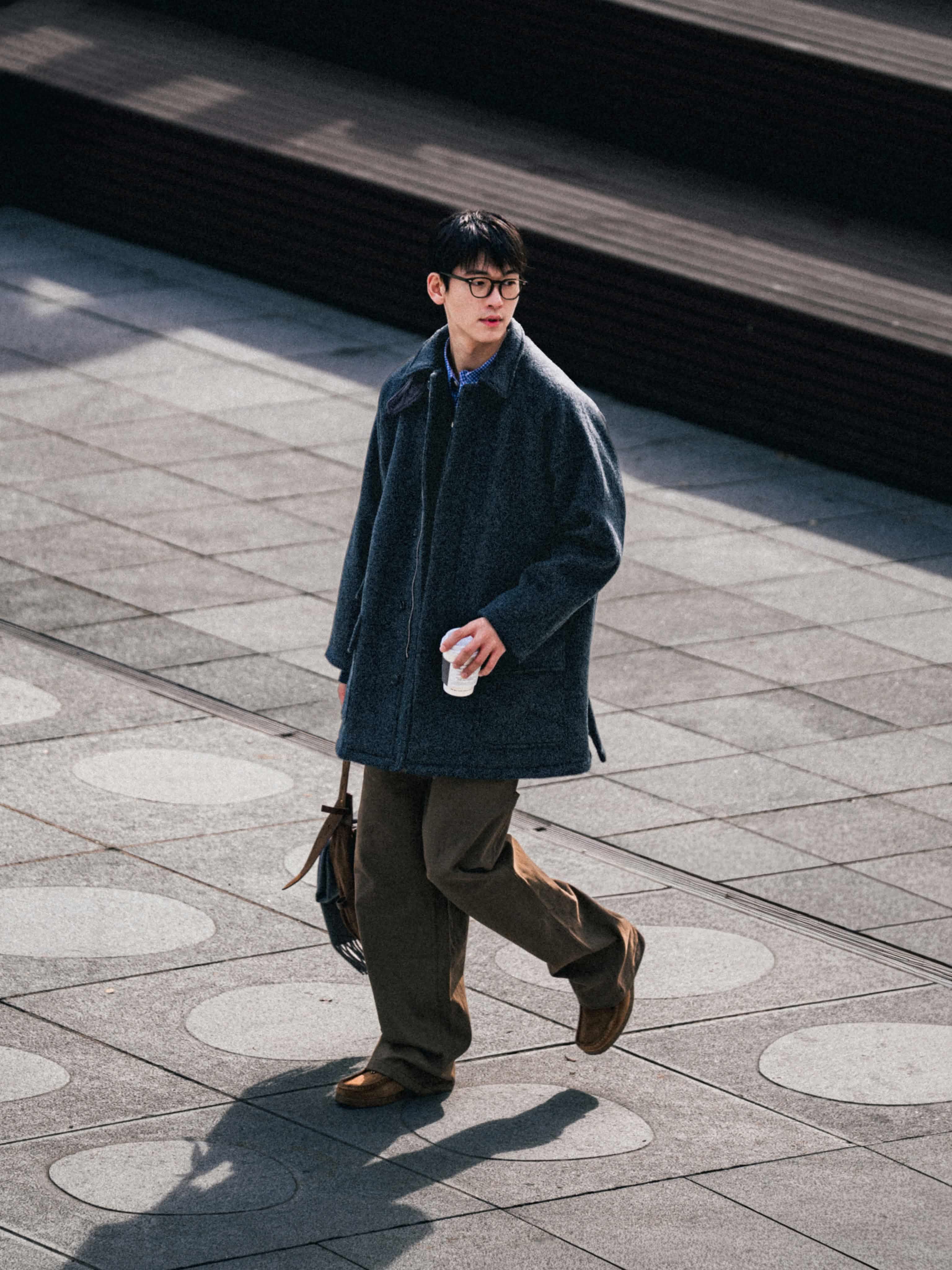 City Wool Half Coat (Charcoal) | Havehad