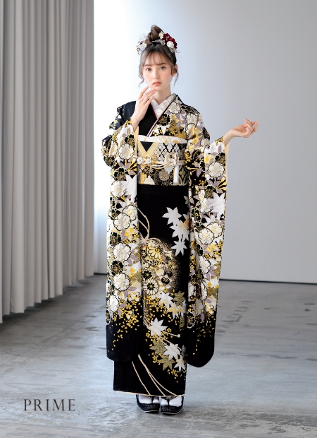 黄/イエロー/黒/ブラック/古典柄/レトロ】の成人式振袖人気ランキング