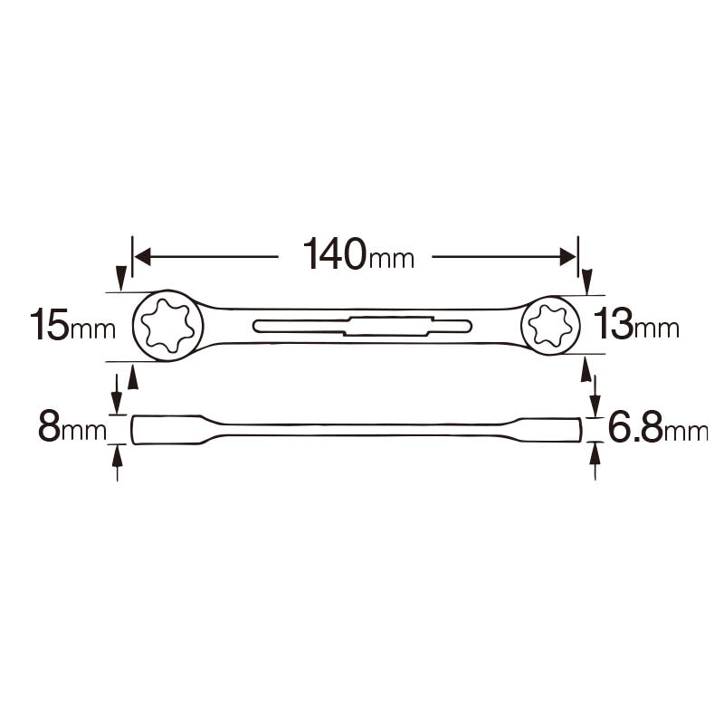 609-E10XE12 E型TORX®メガネレンチ – HAZET JAPAN